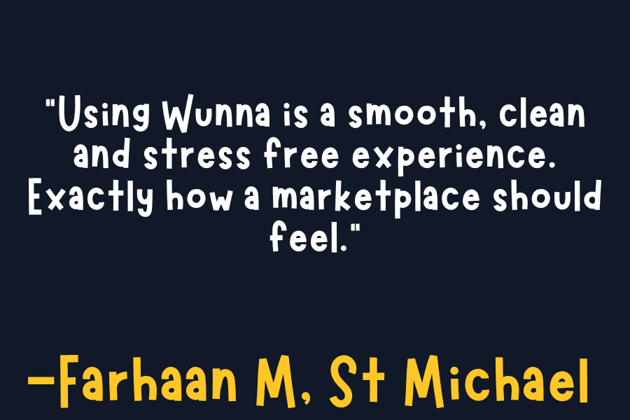Wunna Marketplace Testimonial